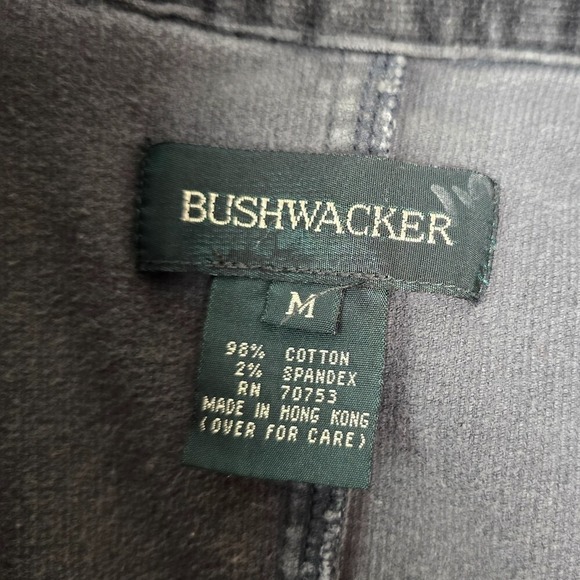 Vintage Bushwacker Womens M Jacket Blazer Gray Corduroy Button Closure Bohemian - Picture 9 of 9